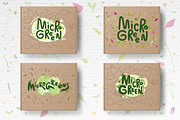 Microgreens Logo Vector Set, an Object Illustration by ElenaKovalyova (Thumbnail 12 of 16)
