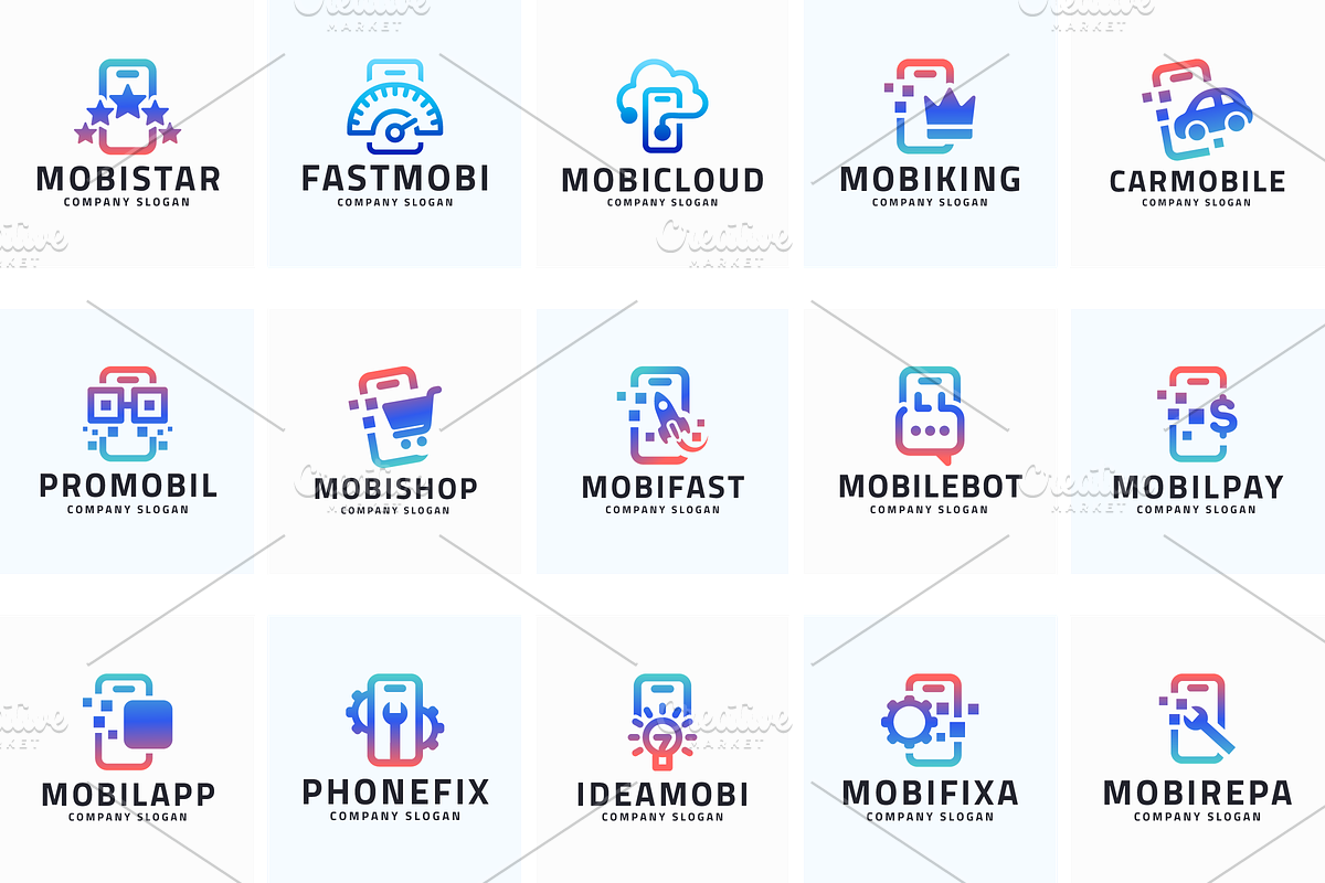 15 Mobile and Smart Phone Tech Logos, a Branding & Logo Template by Design_Planet (Photo 4 of 4)