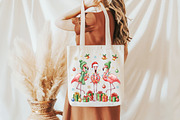 Christmas Flamingo png, an Illustration by Craft Nest (Thumbnail 3 of 6)