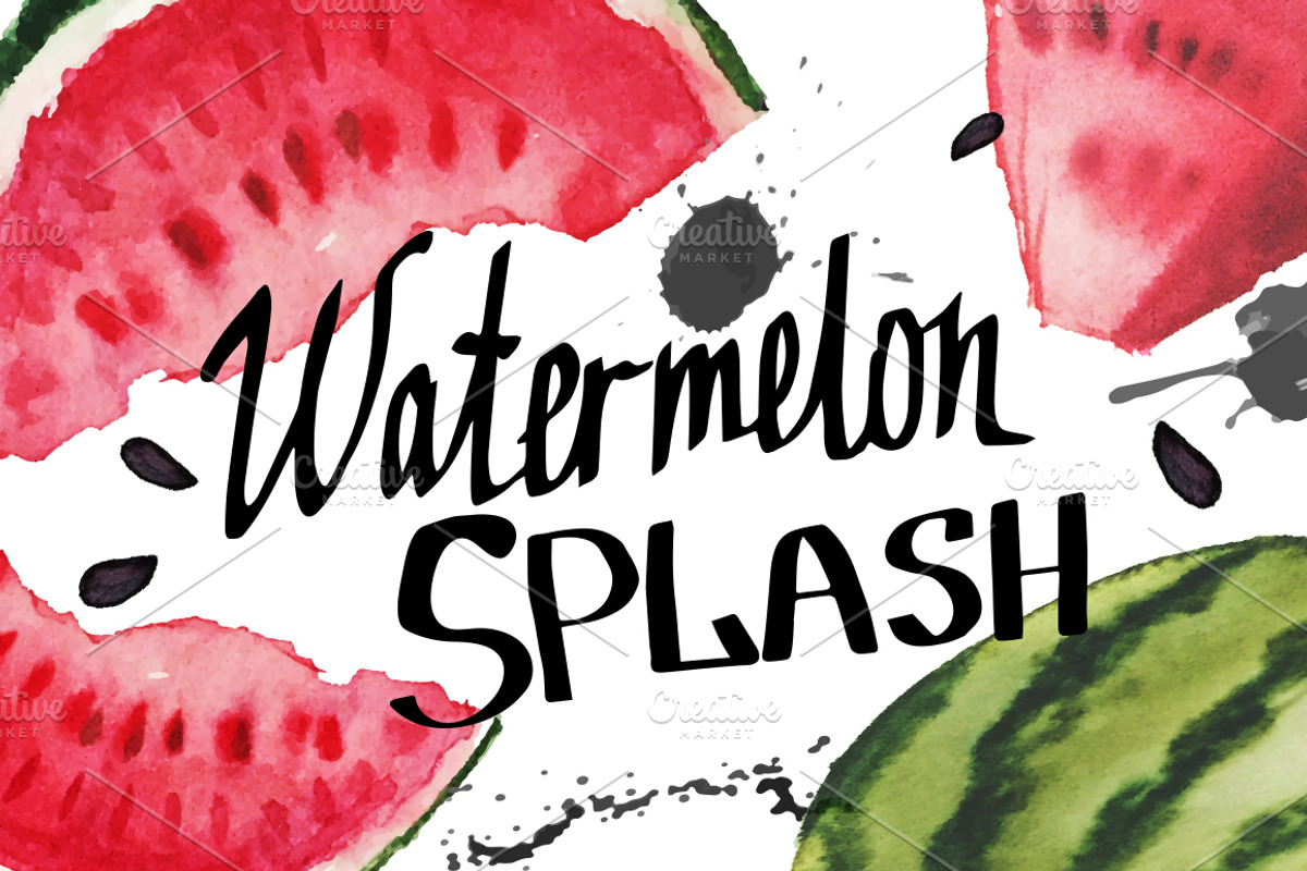 Watermelon Splash, a Texture Illustration by Maria Zebroff (Photo 1 of 3)