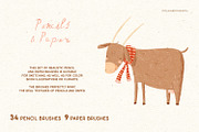Pencils & Paper - brushes Procreate, a Brush Add-On by polikarpovaart (Thumbnail 2 of 13)