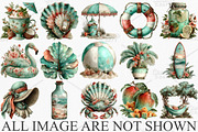 Watercolor Summer Vibe Clipart PNG, an Illustration by Canvas Craft (Thumbnail 3 of 7)