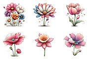 Whimsical flowers spring clipart, an Illustration by CreationArt (Thumbnail 5 of 5)
