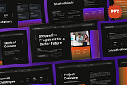 Black Gradient Project Proposal PPT, a Presentation Template by Aiyari Graphic (Thumbnail 1 of 5)