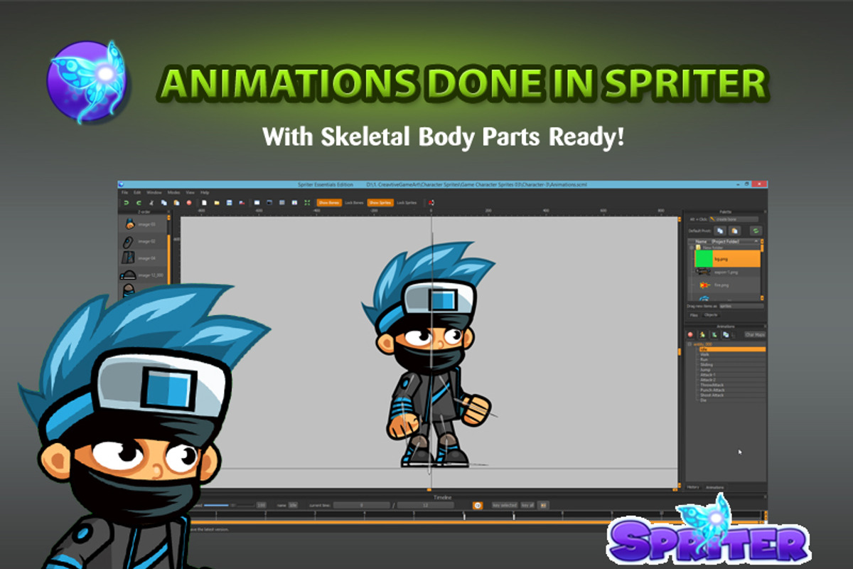 Ninjas Character Sprites 03, an Illustration by CreativeGameArt (Photo 4 of 4)