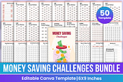 Money Saving Challenges Bundle Canva, a Stationery Template by Mustafiz (Thumbnail 1 of 6)