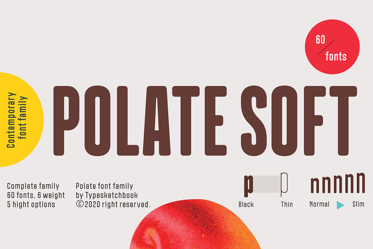 Polate Soft, a Sans Serif Font by Typesketchbook Foundry (Photo 1 of 5)