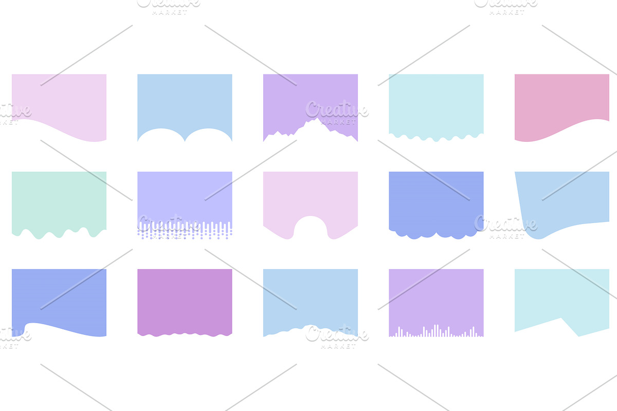Set of Divider Shapes for Websites, an Illustration by Vector Creator