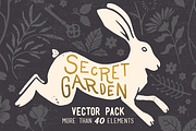 Secret Garden Vintage Vector Pack, an Illustration by Annie Sauvage (Thumbnail 1 of 4)