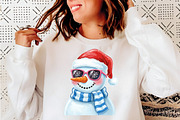 Glitter Christmas Snowman PNG, an Illustration by SinaCreation (Thumbnail 6 of 7)