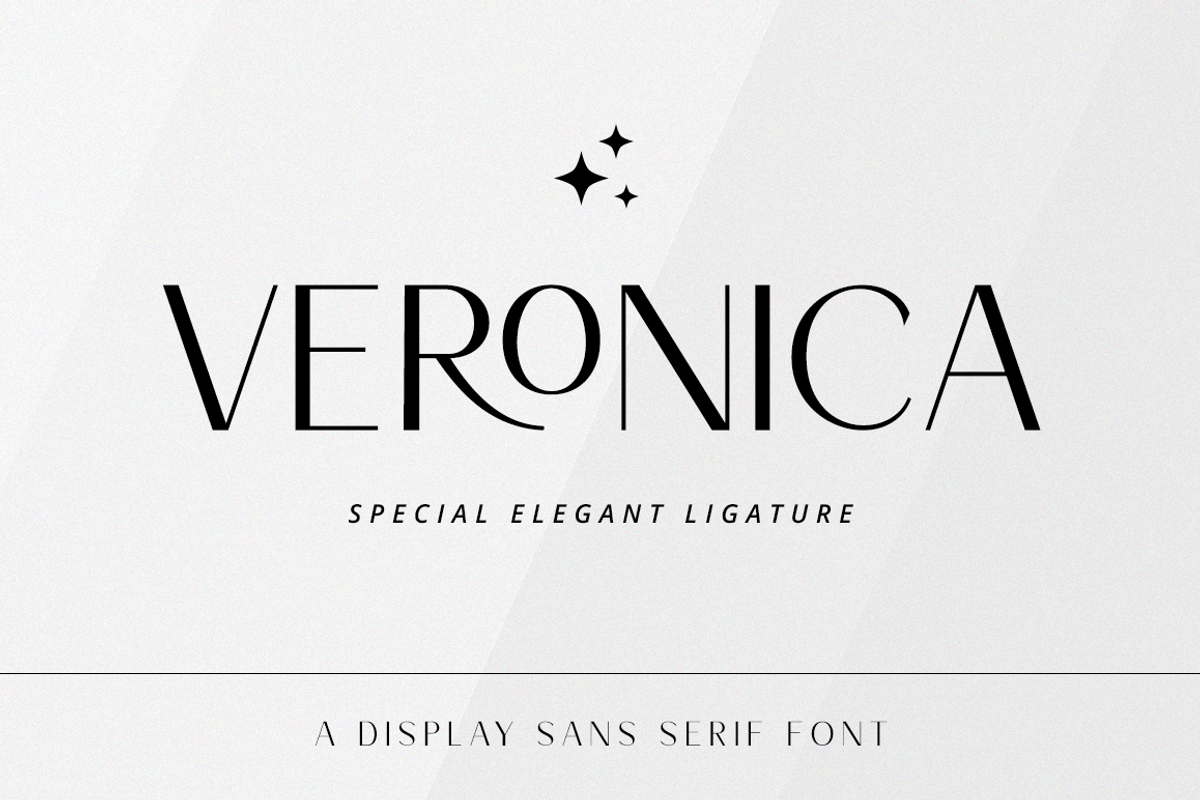 Veronica - Modern Stylish, a Sans Serif Font by RockboyStd (Photo 1 of 12)