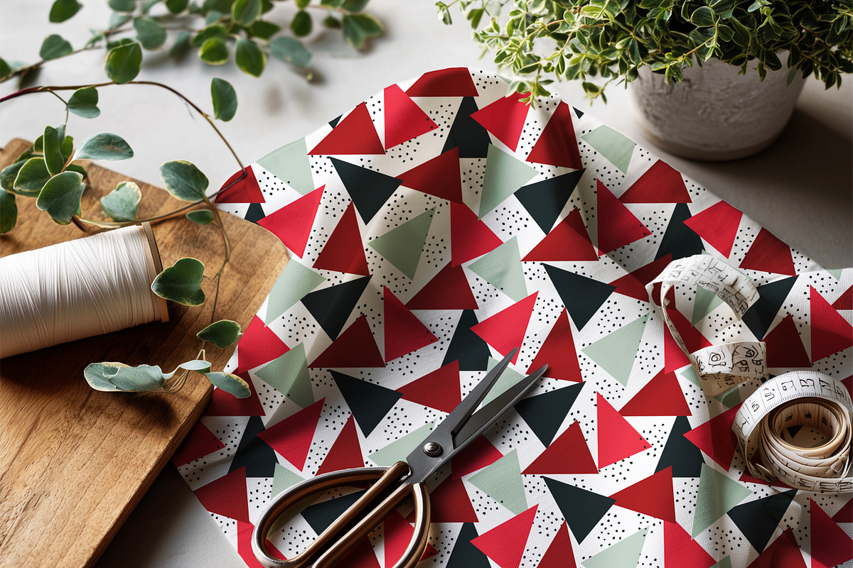 Merry Geo Vibes Pattern, a Pattern Graphic by Roze Prints (Photo 3 of 3)
