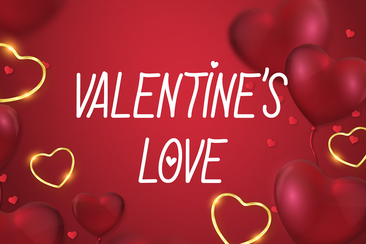 Valentines Love Font, a Font by vladocar (Photo 1 of 5)