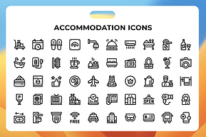 Accommodation Icons, a Duotone Icon by Wencory