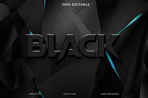 Black PSD Text Style Effect