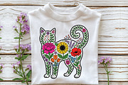 Flower Cat PNG, Wildflowers PNG, an Illustration by CraftArtStudio (Thumbnail 3 of 4)