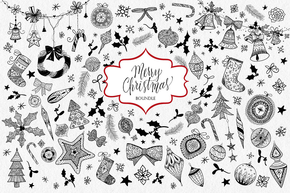 Textured Christmas boundle, a Decorative Illustration by AnastasiaFears (Photo 1 of 6)