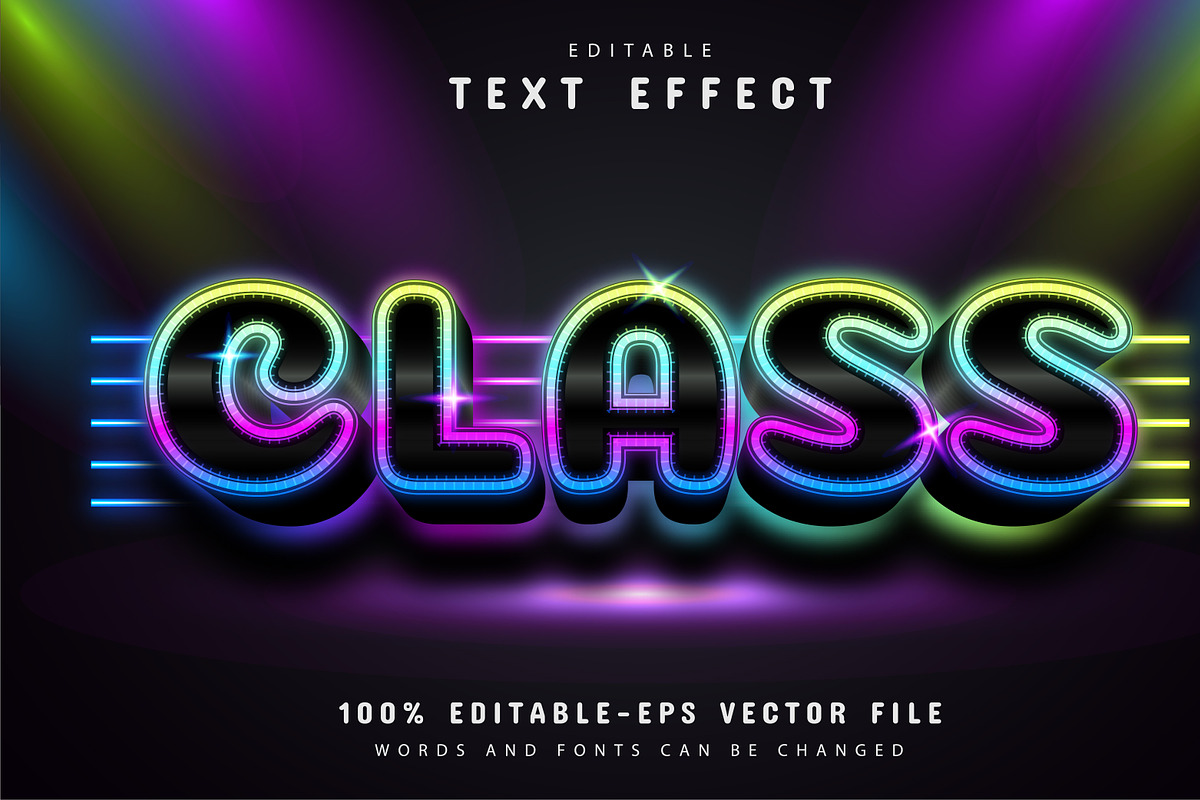 40 Neon text effect editable, a Plug-in Add-On by Aglonemadesign (Photo 18 of 20)