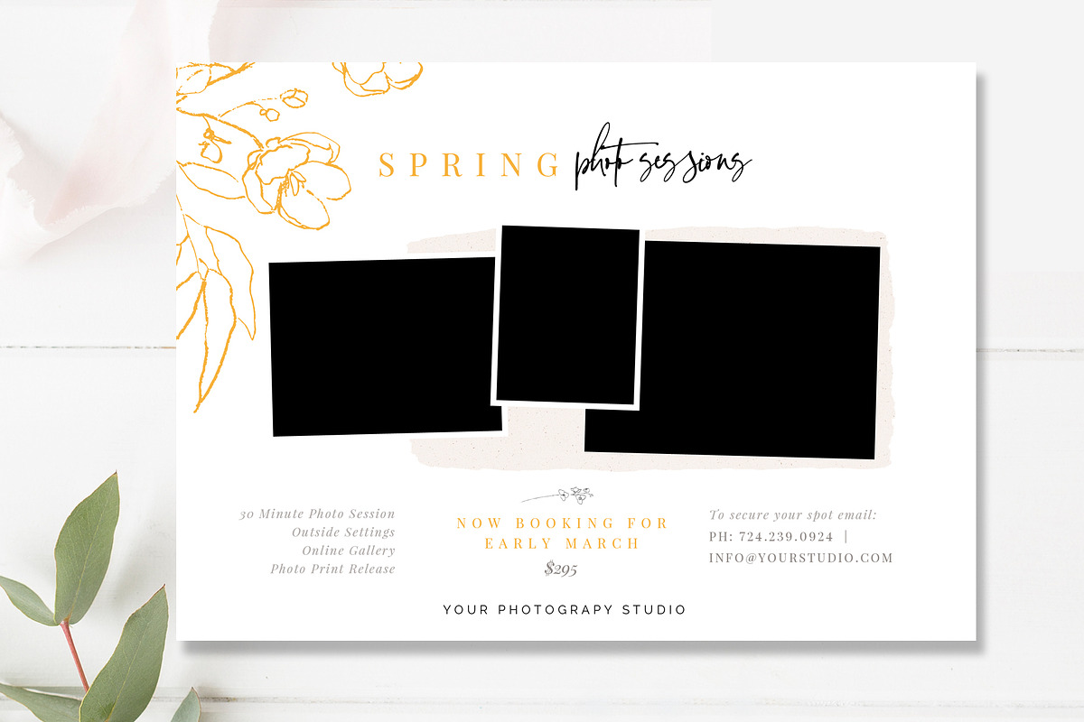 5x7 Spring Mini Session Flyer, a Flyer Template by By Stephanie Design (Photo 2 of 2)