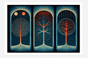 Sati Collection · Sacred Trees, a Decorative Illustration by milatovar (Thumbnail 8 of 14)