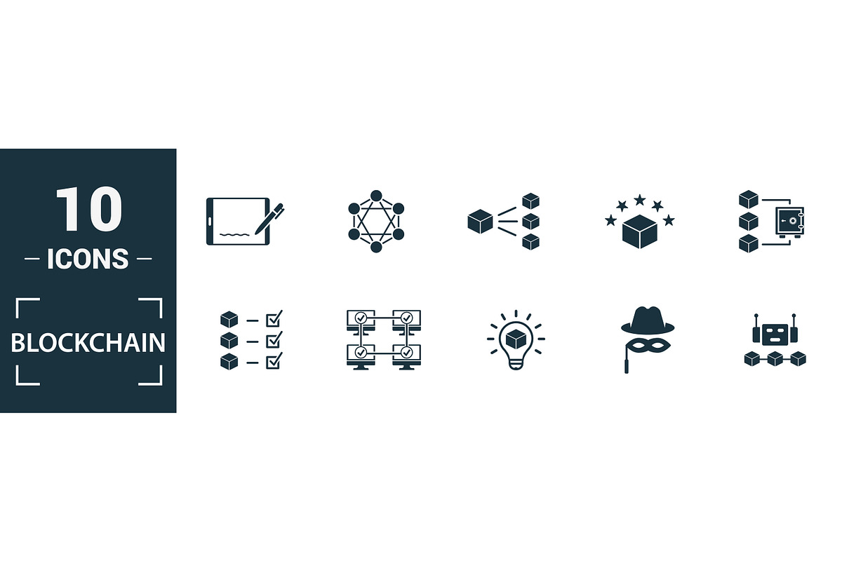 Blockchain Filled Icon Set, an Object Graphic by Aimagenarium@gmail.com (Photo 3 of 3)