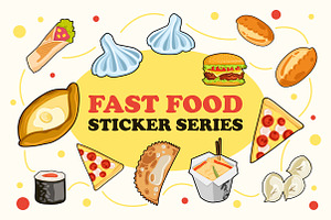 Stickers & pins "Fast food"