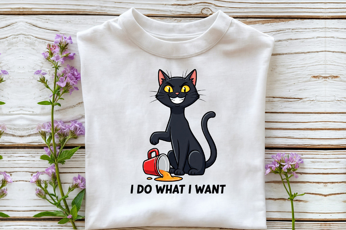 I Do What I Want Funny Cat, an Illustration by DreamCafeArt (Photo 2 of 6)