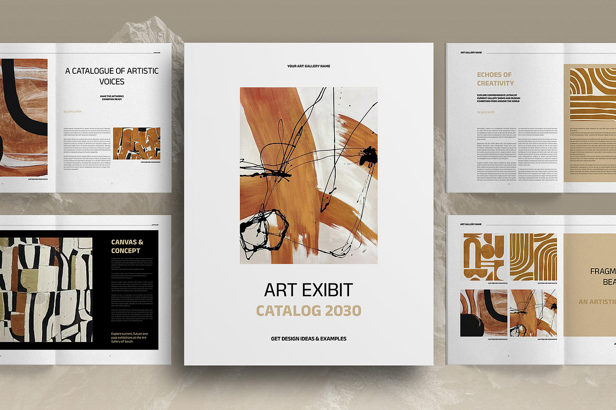 Art Exibit Catalog Brochure Template