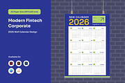 Fintech Annual Wall Planner 2026, a Stationery Template by twinstd (Thumbnail 1 of 4)