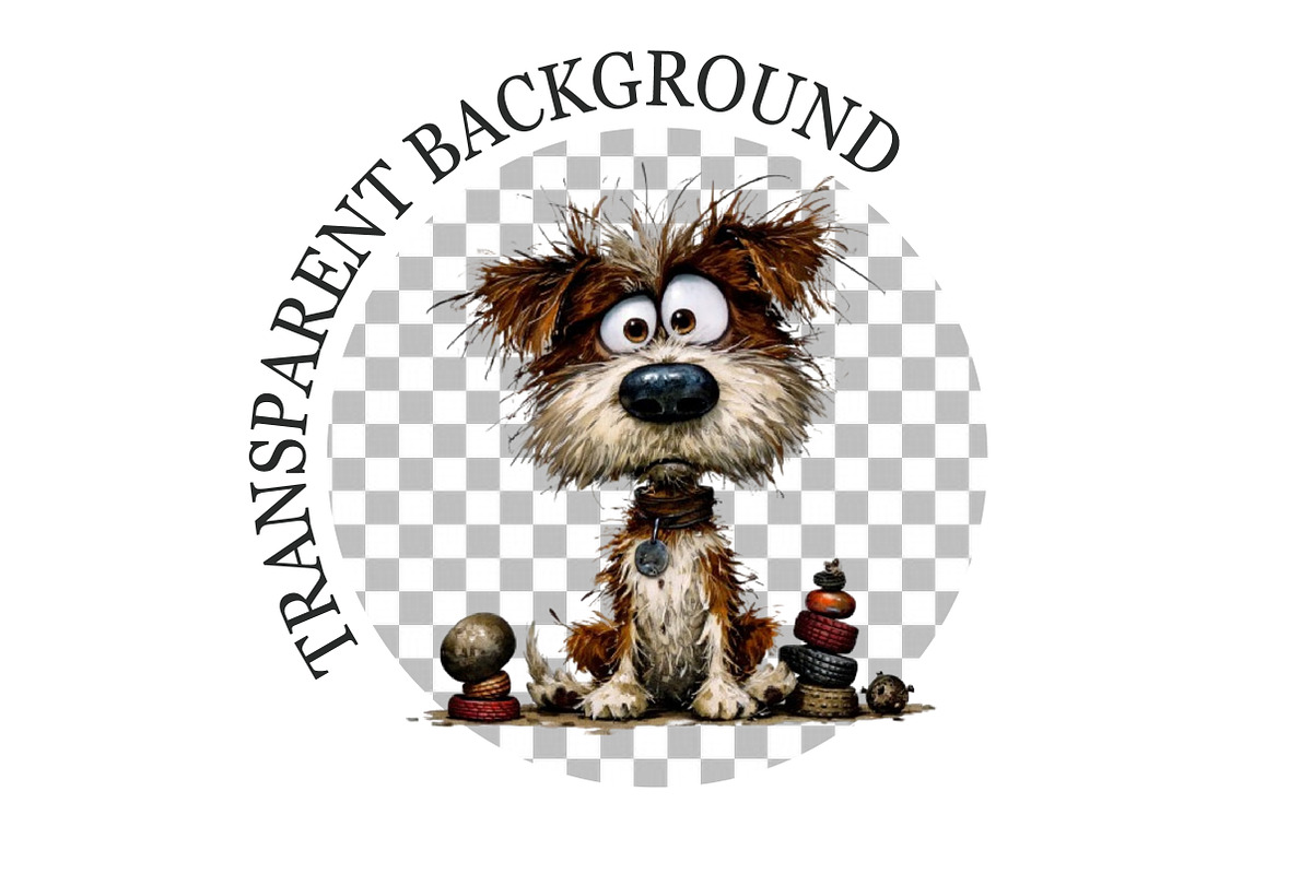 whimsical Frazzled Dog Clipart, an Animal Illustration by Rose Art (Photo 5 of 7)
