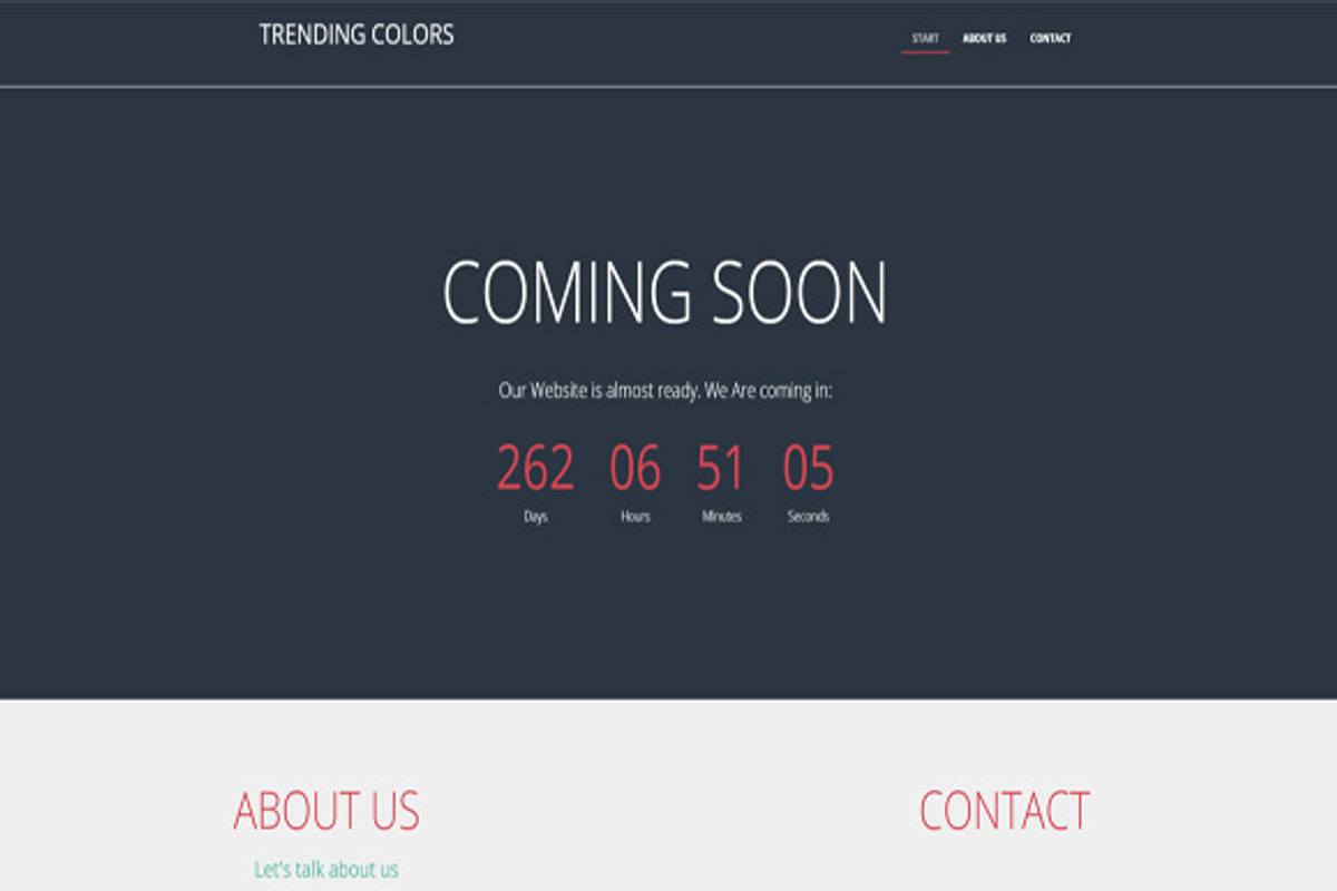 Trending Colors-v2 Coming Soon, a HTML Template by earthquake (Photo 4 of 5)
