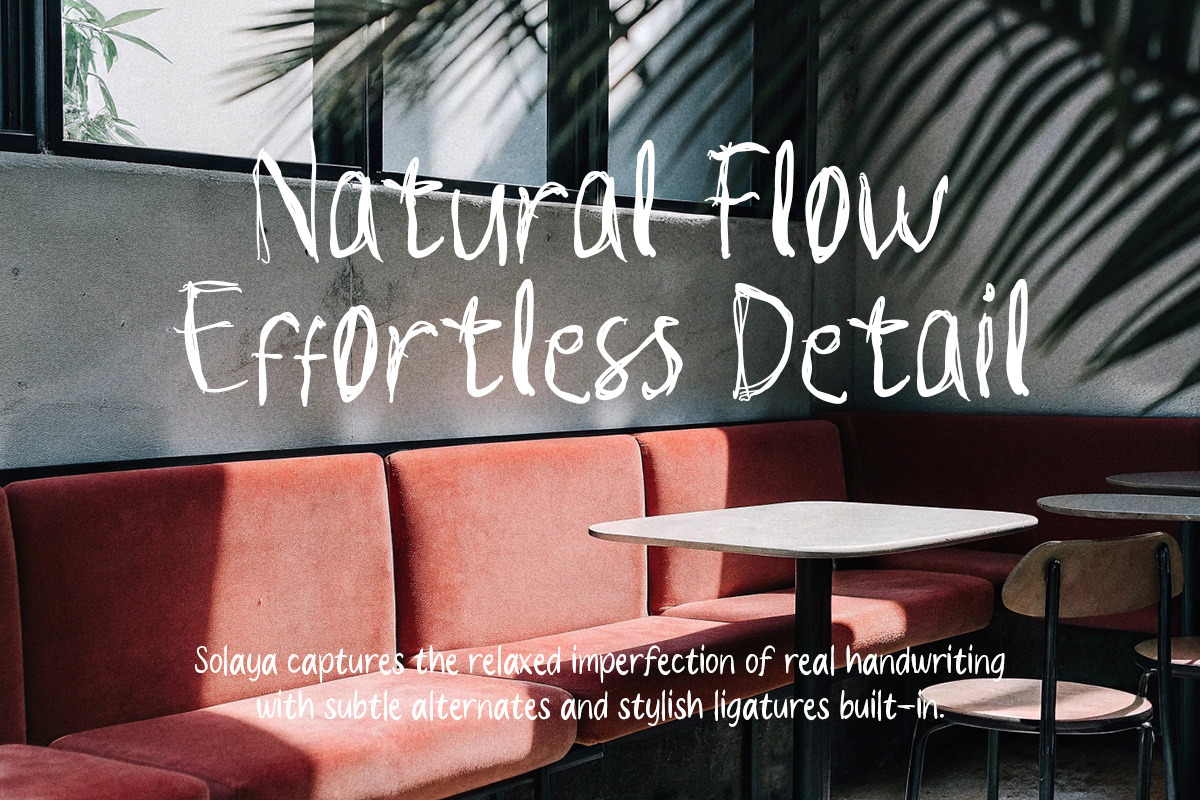 Solaya – Dual-Style Tropical Font, a Handwritten Font by Rillatype (Photo 13 of 18)