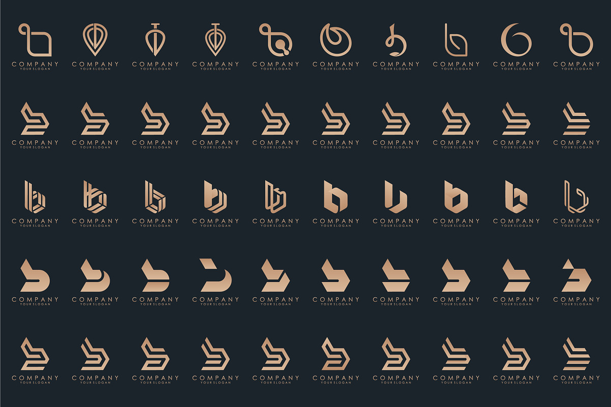 set of letter B logo design vector, a Branding & Logo Template by BARONSTD (Photo 1 of 4)