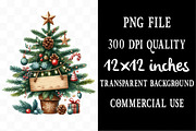 Merry Christmas Sublimation Clipart, an Illustration by Designking (Thumbnail 4 of 5)