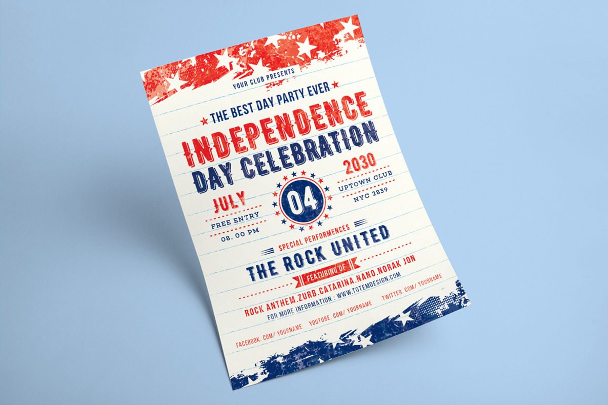 Independence Day Flyer Set, a Flyer Template by Totem Design Studio (Photo 2 of 5)