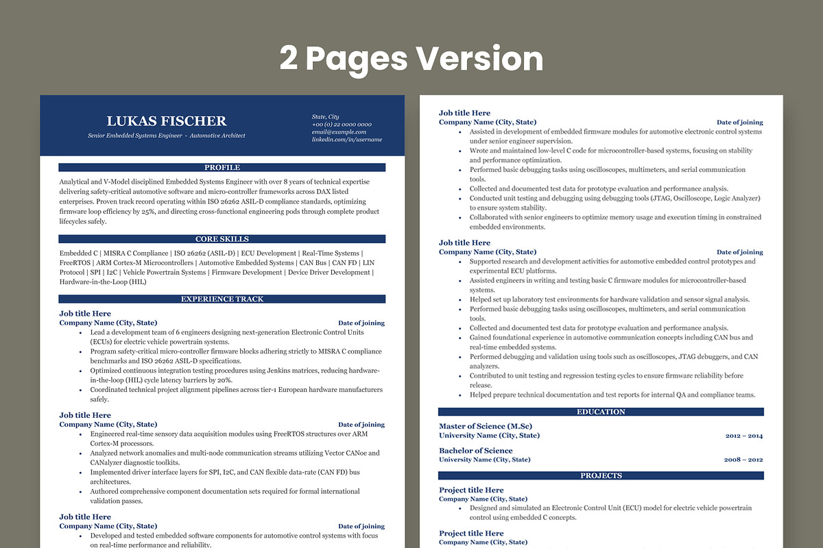 ATS CV / Resume Template, a Resume Template by Anjum Ilyas (Photo 3 of 7)