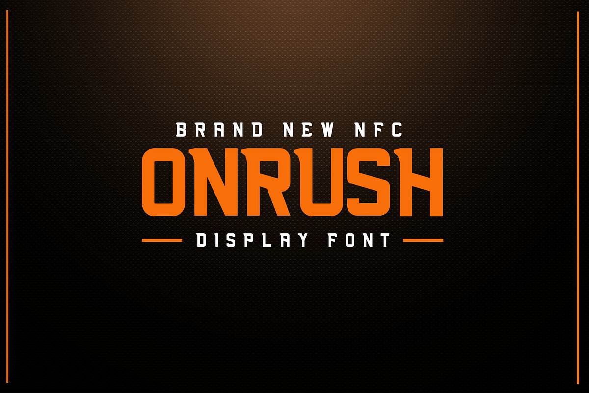 NFC ONRUSH DISPLAY FONT