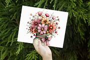 Watercolor Spring Mason Jar Clipart, an Illustration by Libby Wishes (Thumbnail 2 of 6)