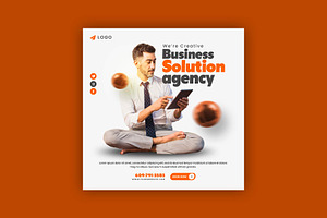 Business Agency Social Media Post, a Social Media Template by Saman Osama
