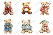 Whimsical Christmas Teddy Clipart, an Illustration by designcity5 (Thumbnail 2 of 5)