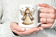 30 Whimsical Christmas Angel Clipart, a Seasonal Illustration by V Design Creator (Thumbnail 8 of 10)