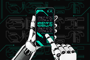 Autocron Futuristic Font, a Font by PutraCetol Studio (Thumbnail 4 of 5)