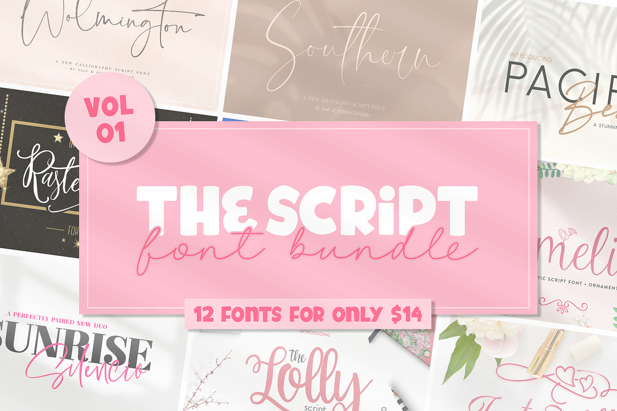 The Script Font Bundle - Vol 01, a Script Font by Salt & Pepper Designs (Photo 1 of 10)