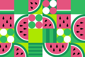 Geometric Watermelons pattern.