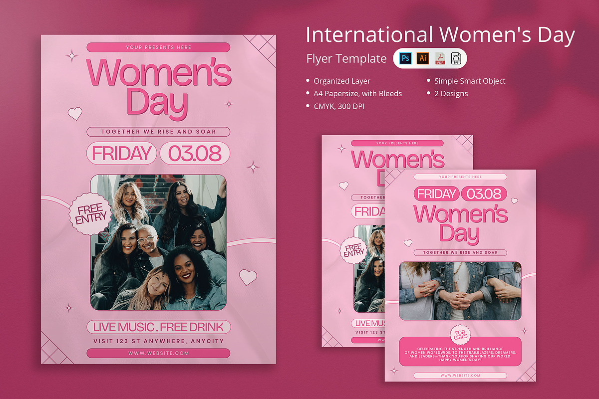 Binar - International Women's Day, a Flyer Template by Attype (Photo 1 of 4)