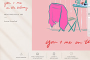 You + Me on the Balcony | Printable, a Wallpaper Graphic by Joyscript (Thumbnail 2 of 3)