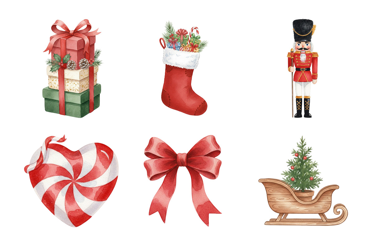 Sweet Christmas Clipart Bundle PNG, an Illustration by SinaCreation (Photo 3 of 7)