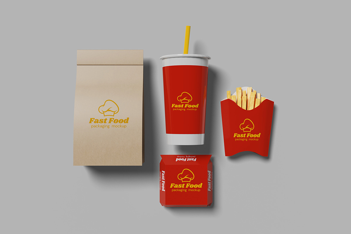 Fast Food Packaging Mockup, a Packaging Mockup by My Code Std (Photo 3 of 6)