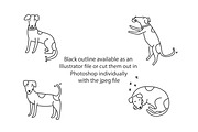 Cute doodle Jack Russell Terriers, an Animal Illustration by Liz Pengilley Studio (Thumbnail 2 of 4)