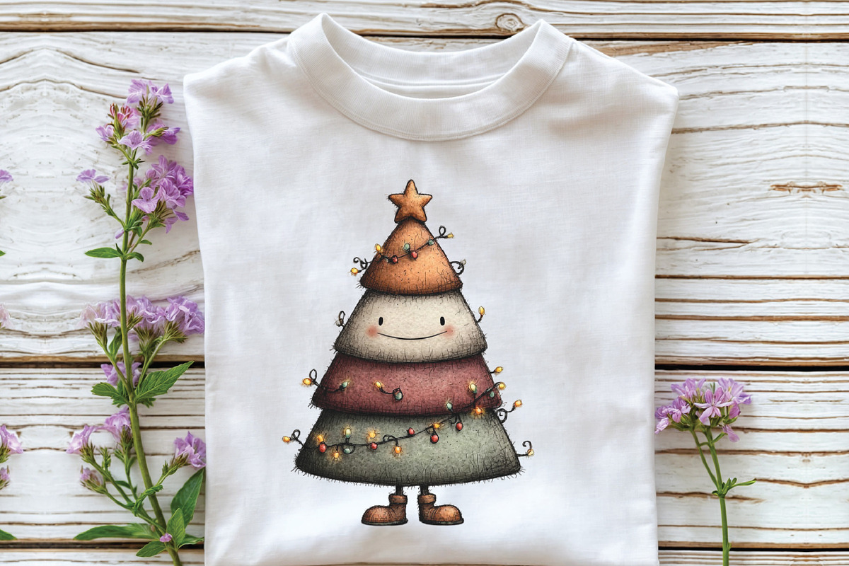 Whimsical Christmas Tree Clipart, an Illustration by CraftArtStudio (Photo 4 of 6)